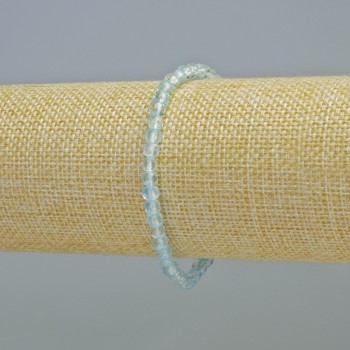 Brățară din topaz natural, cub fațetat, diametrul aproximativ 4 mm, pe elastic, lungime 18 cm+