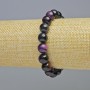Brățară ochi de pisică multicolor din piatră naturală, mărgele netede, diametrul 10 mm ± (elastic), lungime 18 cm+