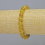 Brățară din cuarț galben, piatră naturală, mărgele netede, diametrul de 8,5 mm ± (elastic), lungime 18 cm+