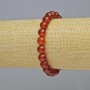 Brățară din carneol natural, mărgele netede, diametru 8 mm ± (elastic), lungime 18 cm+