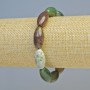Brățară din jasper multicolor, piatră naturală, oval, diametrul 10x20 mm +/- (elastic), lungime 18 cm+