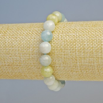 Brățară din Morganit natural, mărgele netede, diametrul 10 mm ±, lungime 18 cm (elastică)