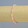 Brățară din opal roz, piatră naturală, cuburi tăiate, diametrul 5 mm +/- (elastic), lungime 18 cm+