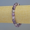Brățară din ametist natural, piatră naturală, bilă mată netedă, diametrul 8,5 mm +- (elastic), lungimea 18 cm+