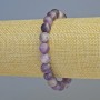 Brățară din ametist natural, piatră naturală, bilă mată netedă, diametrul 8,5 mm +- (elastic), lungimea 18 cm+