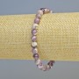 Brățară din ametist natural, bilă netedă, diametrul de 6,5 mm ± (elastic), lungime 18 cm+