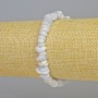 Brățară din agat albastru natural, fragmente de piatră, diametru 8x3 mm +/- (elastic), lungime 18 cm+