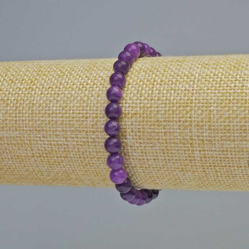 Brățară din sugilit (presat) mărgele netede, diametru 6 mm ± (elastic), lungime 18 cm+