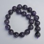 Mărgele din ametist natural, bile netede, diametru 18 mm, lungime aproximativă 39 cm, pe fir