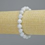 Brățară din acvamarin, piatră naturală, cu fațete, diametrul 9×10 mm ± (elastică), lungime 18 cm+