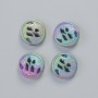 Mărgele din hematit, culoare mată de tip chameleon, diametrul 12×4,5 mm +- (4 buc.)