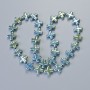 Mărgele de hematit «Cruce» verde-albastru, diametru 12,5×12,5×4 mm, lungime aproximativă 40 cm, pe șnur