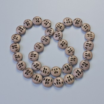 Mărgele din hematit, culoare bronz mat, diametrul 12×4,5 mm, lungime aproximativă 41 cm, pe șnur