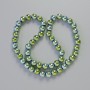 Mărgele din hematit, formă sferică, culoare verde camaleon, diametru 8 mm, lungime 42 cm, pe fir