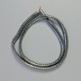 Mărgele hematit în formă de șarpe ondulat, culoare neagră, diametru 5×3 mm, lungime 40 cm, șir