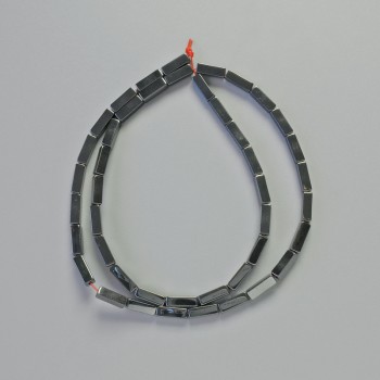 Mărgele hematit dreptunghiulare, culoare neagră, diametru 9×3 mm, lungime aproximativă 41 cm – șir
