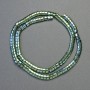 Mărgele de hematit în formă de șarpe – zig-zag, culoare schimbătoare, curcubeu, petrol, multicolor verde, diametru 5x4x3 mm, lungime 41 cm, șir