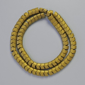 Mărgele hematit val – aur mat, 42 cm