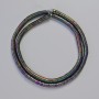 Mărgele de hematit rondel cu valuri, culoare negru-multicolor, diametru 4×1 mm, lungime 40 cm, șir