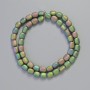 Mărgele de hematit, formă ovală, culoare irizată mată, diametrul 7×7 mm, lungime aproximativă 40 cm