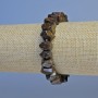 Brățară din bronzit, rondelle tăiate, diametru aproximativ 10x7 mm, lungime 18 cm, elastică