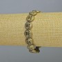 Brățară din hematit, culoare mată, galben-auriu deschis, diametru 12x4,5 mm ±, lungime 18 cm ± (extensibilă)