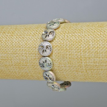 Brățară hematit 'Arbore' culoare camaleon mat, diametru 12,5×4,5 mm, lungime 18 cm ± (elastic)