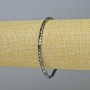 Brățară din hematit, cuburi, culoare argintiu închis, diametrul 3×3 mm, lungime 18 cm +/- (elastic)