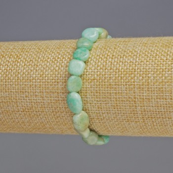 Brățară din amazonit natural, mărgele fațetate, diametrul 8×8×5 mm ±, lungime 18 cm ±, pe elastic
