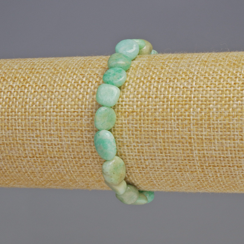 Brățară din amazonit natural, mărgele fațetate, diametrul 8×8×5 mm ±, lungime 18 cm ±, pe elastic