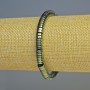 Brățară din hematit în formă de rondel, culoare chameleon verde, diametru 6x2 mm, lungime 18 cm, extensibilă
