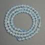 Mărgele din piatră naturală Topaz, bilă facetată, diametrul 4 mm ±, lungime 38 cm ±