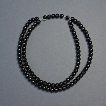 Mărgele de agat (presat) sferice netede, diametru de 4 mm, lungime aproximativă 38 cm pe fir
