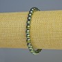 Brățară din hematit, bile culoare chameleon verde, diametrul 6 mm, lungime 18 cm, elastică