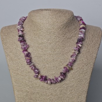 Colier din fosfosiderit, piatră naturală, granule, diametru 13×3–8×4 mm+