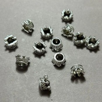 Mărgea Pandora Coroană 10x6mm + -, diametrul 6mm + - ambalaj 20 g + -13 bucăți