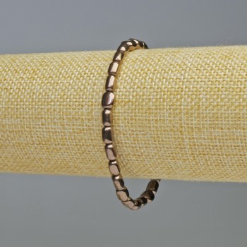 Brățară din hematit, formă ovală, culoare bronz, diametrul 7x5 mm, lungime 18 cm, pe elastic