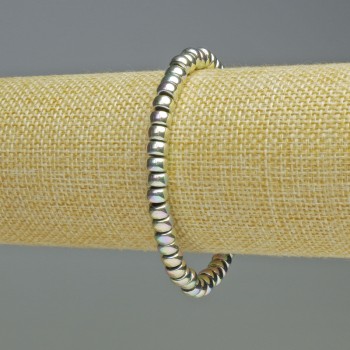 Brățară hematit curcubeu cu rondele colorate, diametru 6x4 mm, lungime 18 cm, pe elastic