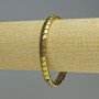 Brățară hematit șarpe zigzag val, culoare aurie, diametru 7×5×5 mm, lungime 18 cm, extensibilă