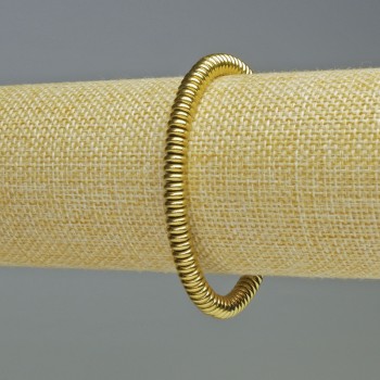 Brățară din hematit, rondelle, culoare aurie, diametru 6x2 mm, lungime 18 cm, elastic