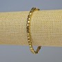 Brățară din hematit cu cuburi, culoare aur închis, diametru 4×4 mm, lungime 18 cm, elastică