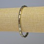 Brățară din hematit, dreptunghiulară, colțuri rotunjite, culoare aur camaleon, dimensiuni 8x4 mm, lungime 18 cm, elastică