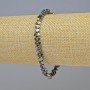 Brățară din hematit în formă de stele, culoare neagră, diametru 4×4 mm, lungime 18 cm, extensibilă