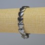 Brățară din hematit în formă de inimă, culoare neagră, diametru 9,5×9,5 mm, lungime 18 cm, extensibilă