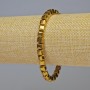 Brățară din hematit cu cuburi, culoare aur închis, diametru 6x6 mm, lungime 18 cm, elastică