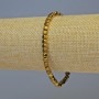 Brățară din hematit cuburi, culoare aur închis, mată și lucioasă, diametrul 4x4 mm, lungime 18 cm, extensibilă