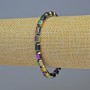 Brățară din hematit cu hexagoane multicolore, diametrul 5x8 mm, lungime 18 cm, extensibilă