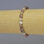 Brățară din turmalin roz, piatră naturală, mărgele netede, diametru aproximativ 6 mm, lungime 18 cm, pe elastic