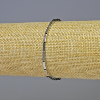 Brățară din hematit, dreptunghiulară, culoare argintie