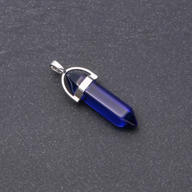 Pandantiv hexagonal albastru 41×34×9 mm